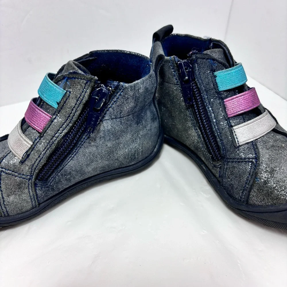 Lasocki Toddler Girls Glitter Ankle Boots w/ Heart Patch‎ Size 8